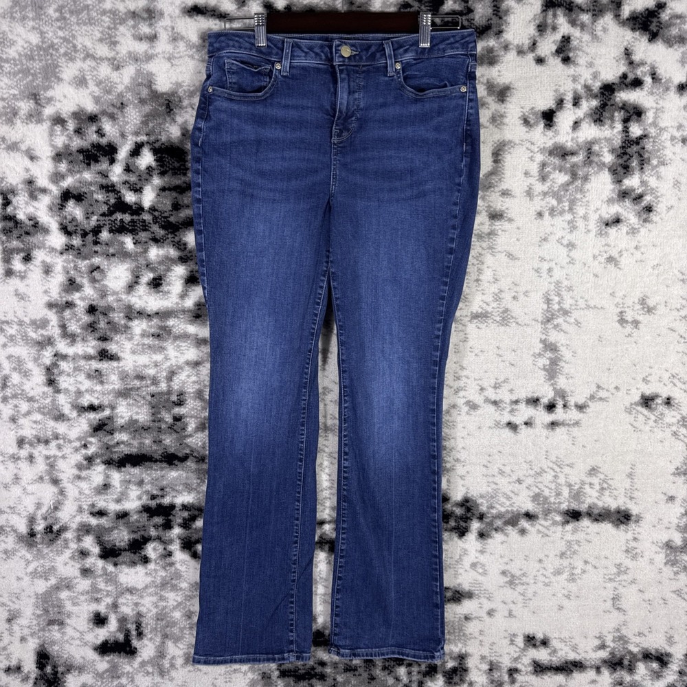 NYDJ Barbara Bootcut Jeans Womens Size 10 Cowgirl Western Stretch Boho Blue